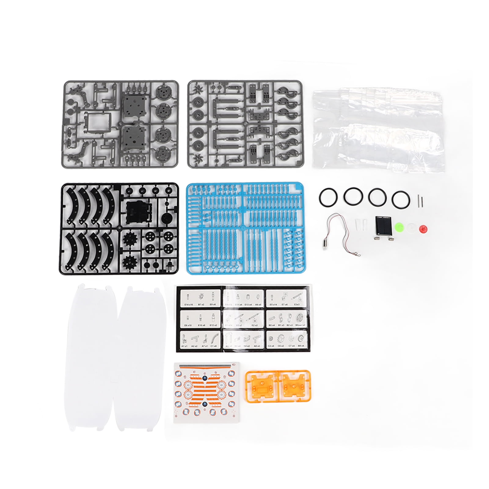 Kit de projet scientifique à construire, Construisez votre propre voiture télécommandée 4WD, Kit électronique d'expérience scientifique, Voiture robotique avec roue Mecanum de 68 mm, Kit de voiture