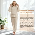 thumbnail image 7 of REDESS Women' s Fluffy Pajamas Set Fleece Pullover Pants Loose Plush Sleepwear 2 Piece Pjs Set Warm Loungewear Fuzzy, 7 of 7
