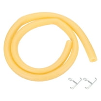 Uxcell 3.3 Ft(1M) Natural Latex Rubber Tubing, 1/2"(12mm) ID x 11/16"(17mm) OD Sling Shot Rubber Tubing Tube with Clamps