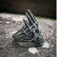 thumbnail image 5 of K-KED Mens Biker Punk Skull Crown Ring Stainless Steel For Men Size 7-14-11, 5 of 6