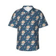 thumbnail image 1 of Balery Astronaut Corgi Dog Camisas hawaianas de manga corta para hombre, camisas playeras de corte holgado, camisas de vacaciones con botones,3X-Large, 1 of 7
