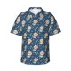 thumbnail image 1 of Balery Astronaut Corgi Dog Camisas hawaianas de manga corta para hombre, camisas playeras de corte holgado, camisas de vacaciones con botones,X-Large, 1 of 7
