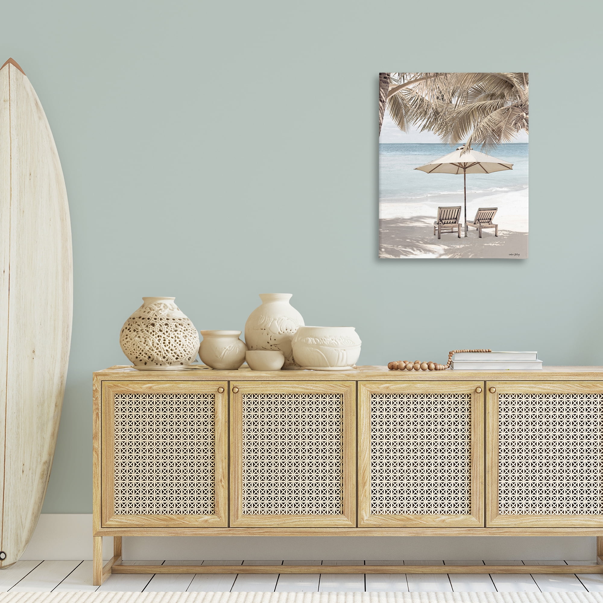Stupell Industries Summer Villa Vacation Landscape Photography Gallery Wrapped Canvas Art Print Wall Art, 24 x 30