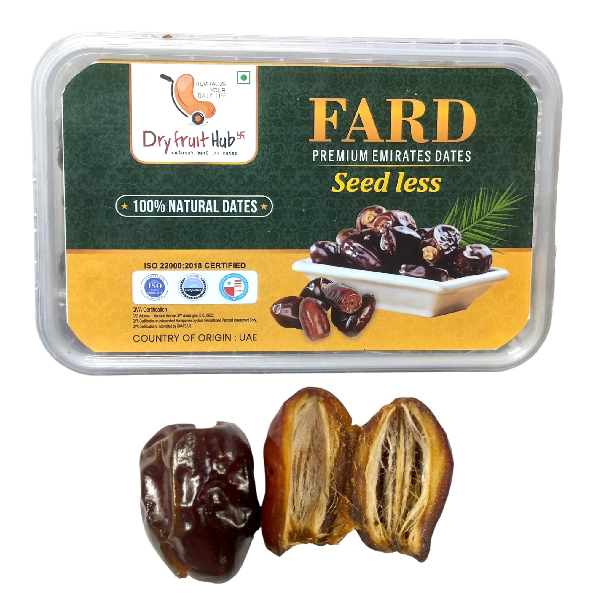 Dry Fruit Hub Fard Dates Seedless Omani Dates 1kg Black Seedless Dates (Khajoor/Khajur), All