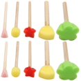 thumbnail image 4 of 5 Pack Sponge Painting Brush Set for Wooden Handles – DIY Graffiti Brushes with Assorted Non Toxic Art Tools for Kids’ Creative Drawing and Handmade, 4 of 5