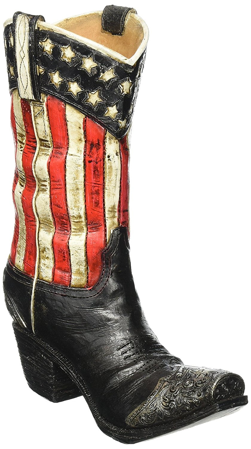 decorative western boot racks on Patriotic Western Cowboy Boot Vase Decorative Home Decor Great For Events Hand Painted Resin Boot Vase By Burton Burton Walmart Com Walmart Com