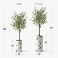 thumbnail image 4 of Artificial Tree in Geometric Pattern Planter, Fake Olive Silk Tree for Indoor and Outdoor Home Decoration - 60" Overall Tall (Plant Pot Plus Tree), 4 of 5