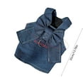 thumbnail image 3 of Dvruxg Denim Dog Dresses for Small Dogs Puppy Clothes with Leash Ring and Cute Bow Knot Summer Cat Apparel with D-Ring Dog Clothes, 3 of 6