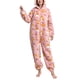 thumbnail image 2 of Mono con capucha borrosa ropa de dormir lindo estampado animal cálido manga larga pantalones largos pijamas de lana mono para mujeres hombres, 2 of 6
