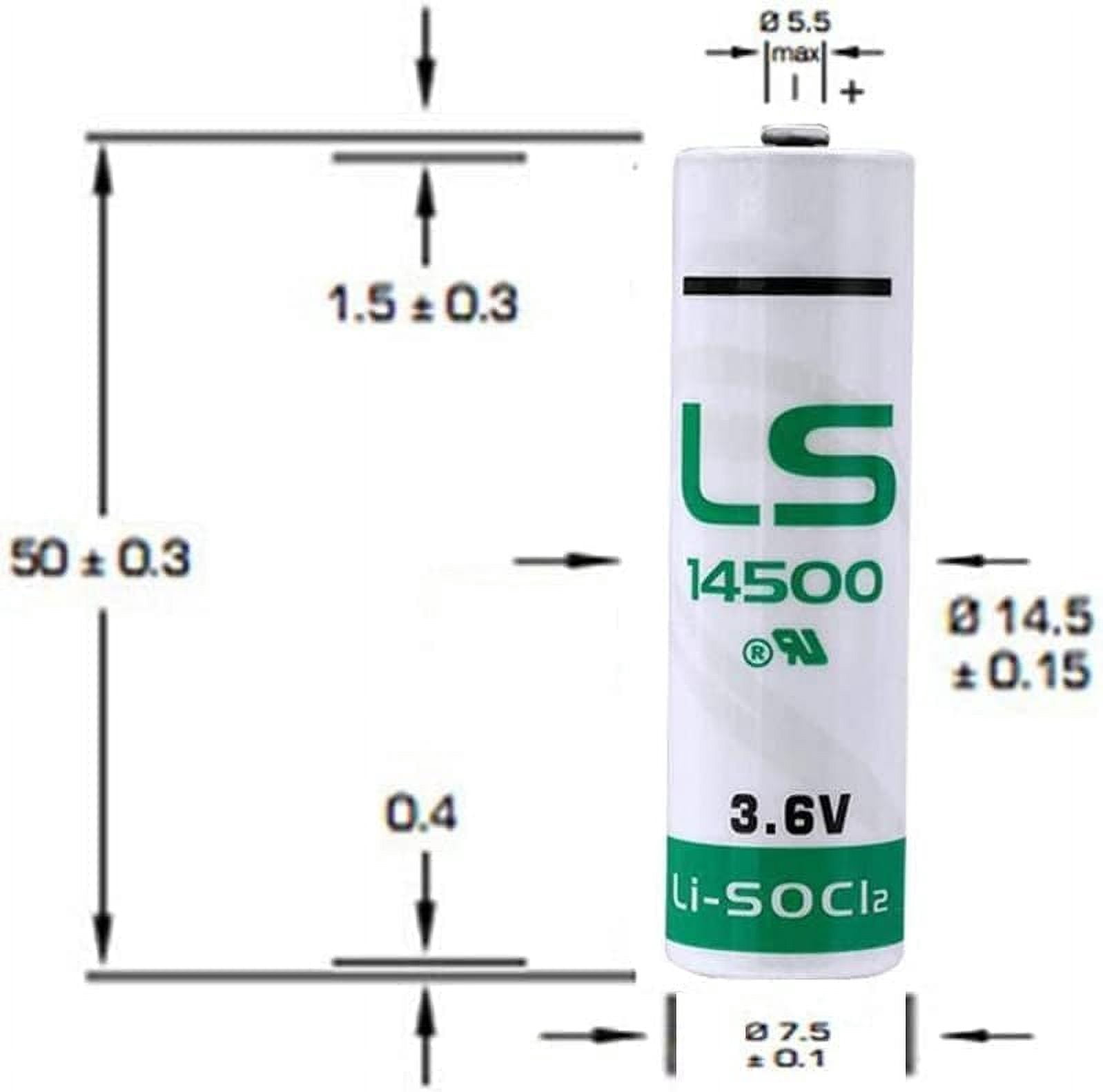 50X LS14500 3.6v Lithium aa Battery 2600mah for LS14500 LS 14500 Battery Applied for Special Testing Electronic Equipment