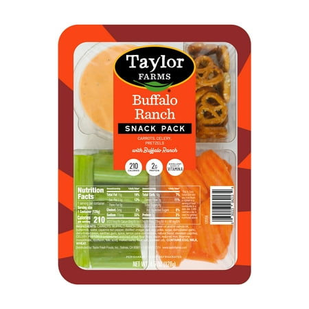 Buffalo Ranch Snack with Celery, Carrots, & Pretzels, 4.5 oz Tray