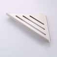 thumbnail image 3 of Estante de esquina de acero inoxidable 304, carrito de ducha triangular, soporte de jabón montado en la pared para organización de baño y cocina, plata pulida, 3 of 5
