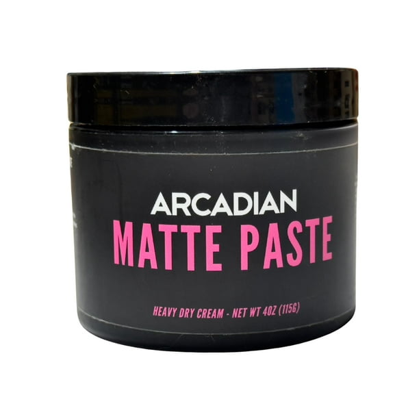 Arcadian Grooming Pasta mate Arcilla para el cabello para hombres - Acabado mate vegano Fuerte fijación alta 4 oz