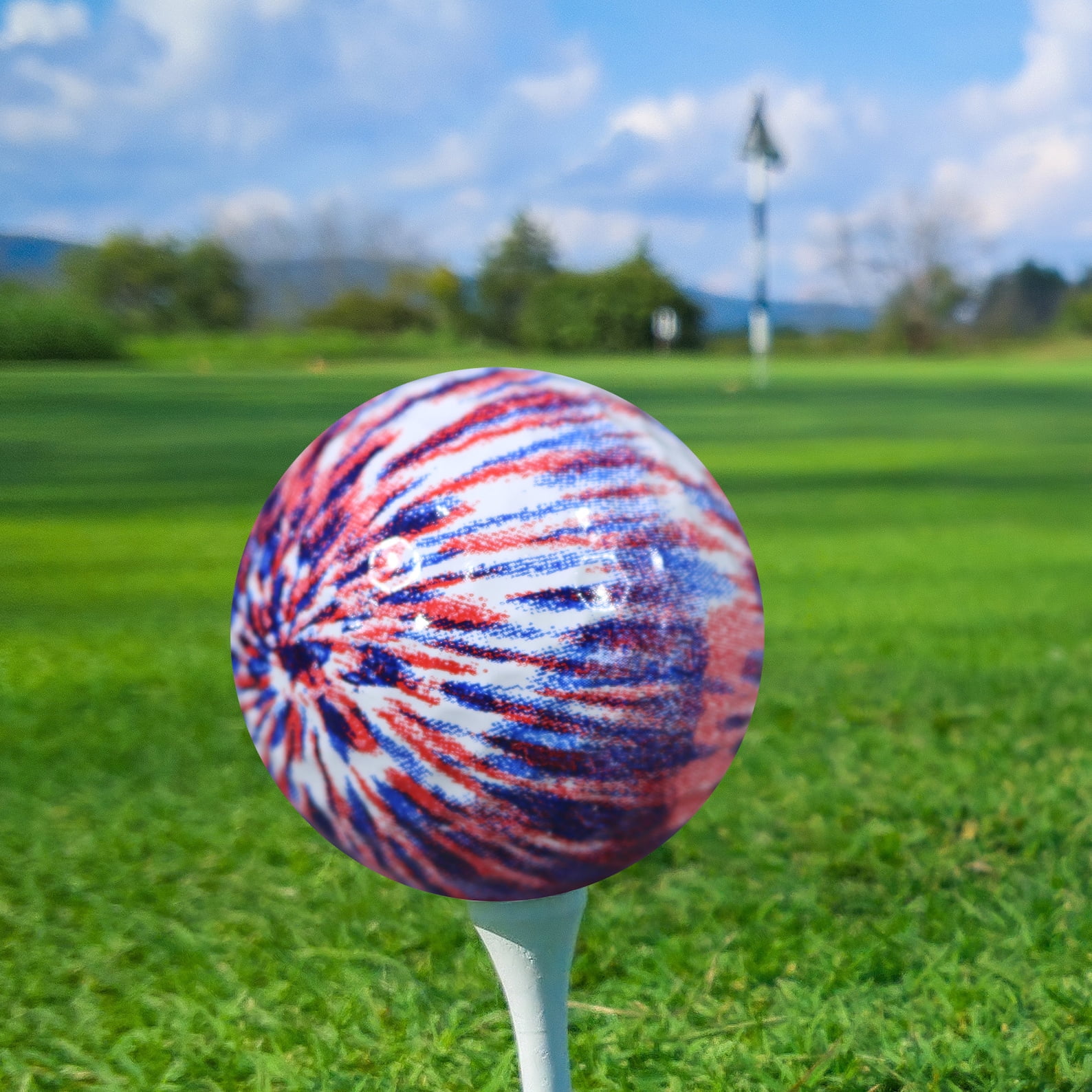 Tie-Dye Mix Golf Balls, 12 Count by GBM Golf