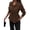 Coffee, variant on Women's Peplum Button Down Work Shirts Cotton Long Sleeve, Collared Business Casual Tops, Elastic Waist, Fall Blouses Dressy, Teacher Clothes for Office, Going Out