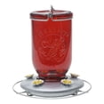 thumbnail image 1 of Perky-Pet Red Mason Jar Glass Hummingbird Feeder, 1 of 3