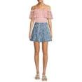No Boundaries Juniors' Denim Pleated Skirt