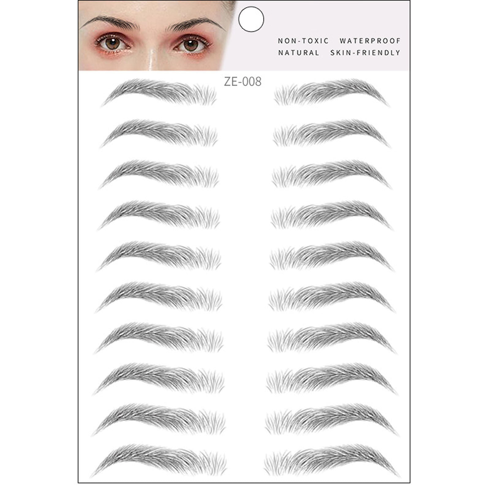 Eyebrow Stickers Waterproof European And American Broken Eyebrow