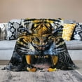 thumbnail image 2 of PRATYUS Throw Blanket Flannel  Blanket for Bed Couch Sofa Chair Aesthetic Cute Soft Warm for Girls Women Animals Nature-Roar Cheetah Leopard  50x60in, 2 of 6