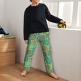 thumbnail image 5 of Xecao Colourful Tie Dye Print Teenagers' Pajama Pants Long Sleep Pants Soft Elastic Waist Pajama Bottoms Elastic waist with 2 Pockets 5-16 Years-Medium, 5 of 6