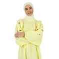 thumbnail image 3 of Yellow - Crew neck - Unlined - Modest Dress - Benin, 3 of 5