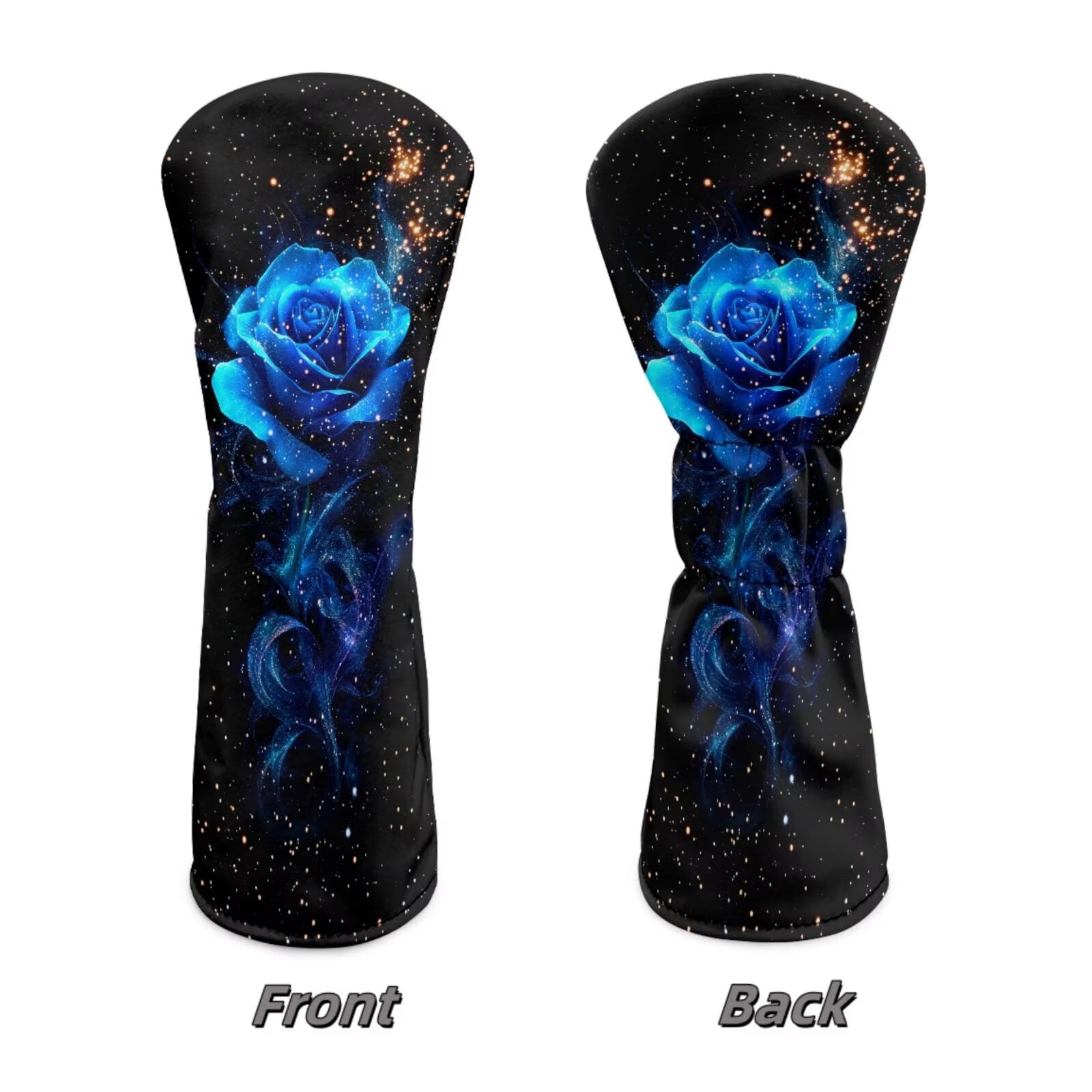 Uorisanigo Golf Club Driver/Fairway Wood/Hybrid Headcovers PU Leather Blue Rose Head Cover, 3 PCS Set Headcovers for Club Protective, Wrinkle-Resistant Essential Golf Accessories