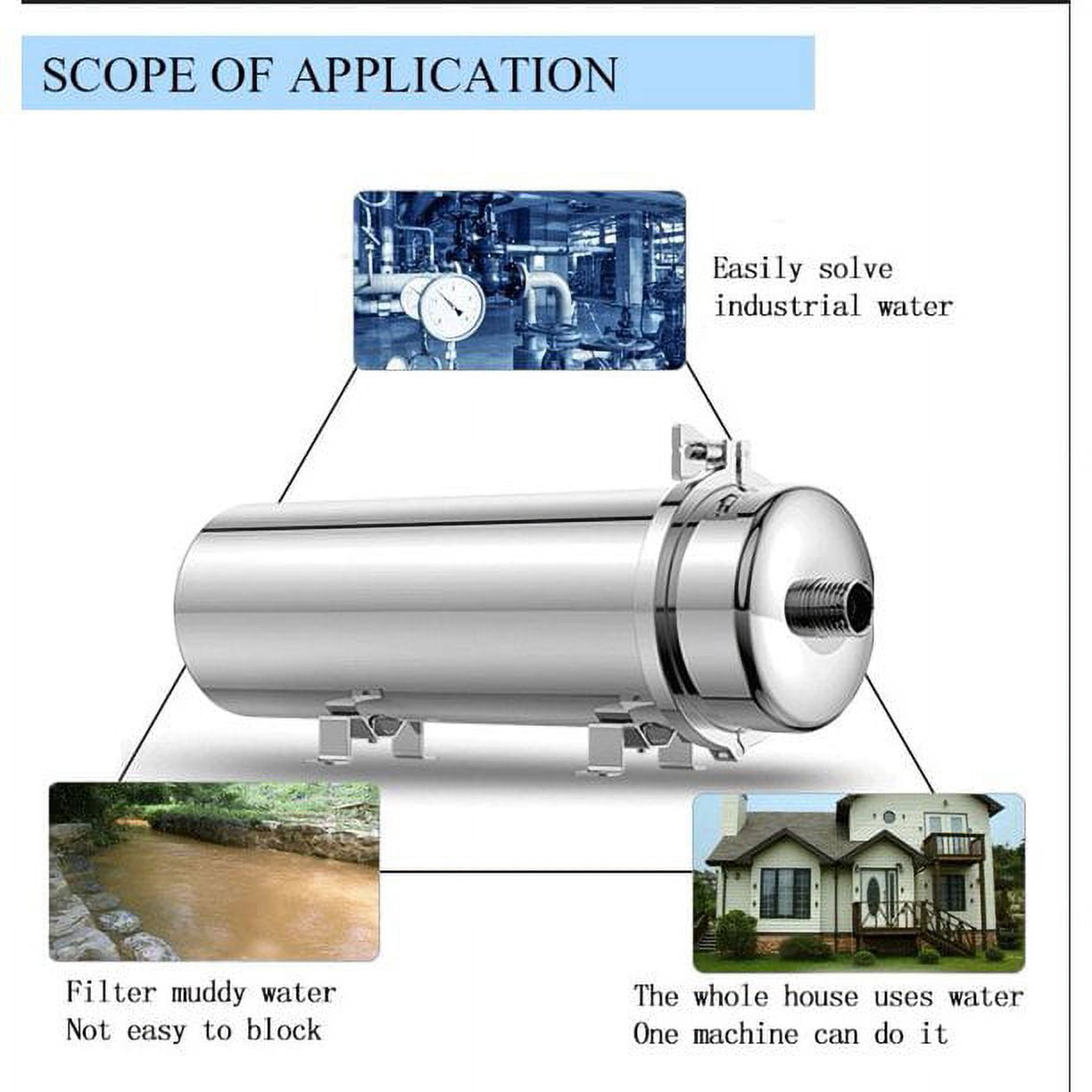 INTBUYING Water Filter PVDF Ultrafiltration Membrane Water Purifier 2000L/h 304 Stainless Steel