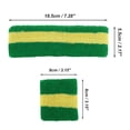 thumbnail image 4 of Unique Bargains 1 Set Soft Headband with Wristband Sweat Headband for Sport Green Yellow, 4 of 6