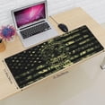 thumbnail image 2 of Camo Camouflage American Flag Veteran Gaming Keyboard Mouse Pad Mousepad Huge Extended XL Stitched Edge Rubber Sole for Home Office(31.5"X 11.8"), 2 of 6