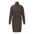 thumbnail image 4 of Annhoo Skirt Sets Women 2 Piece Outfits Fall High Neck Long Sleeve Tops and Side Slit Midi Skirts Casual Knitted Sets, 4 of 8