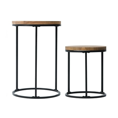 Better Homes & Gardens Acacia Top Plant Stand,2 Pack