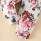 thumbnail image 3 of Gibobby Conjunto con capucha para niño Ropa infantil para niñas pequeñas, pijamas, Tops de flores, pantalones con diadema, conjunto de ropa para bebés(Blanco,3-6 Meses), 3 of 5
