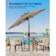 thumbnail image 5 of 9ft outdoor patio umbrella - 6 sturdy ribs, uv protection, waterproof - ideal para para garden, deck, backyard, y pool (tan), 5 of 5