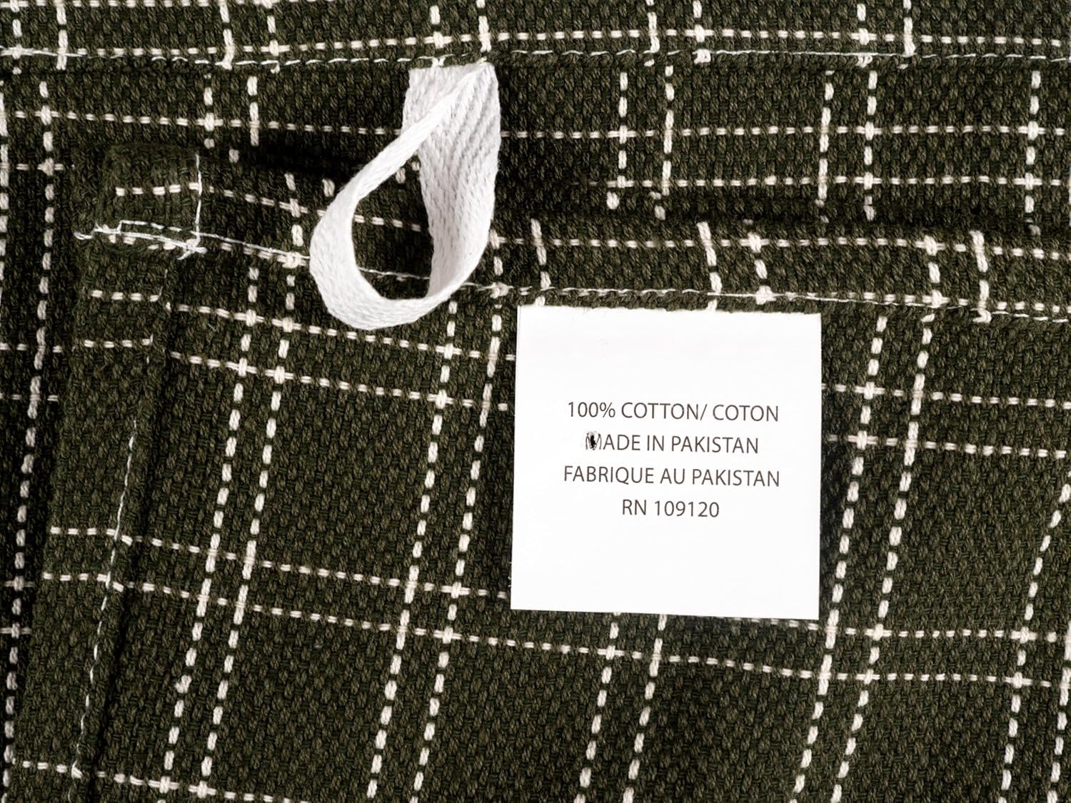 KAF Home Assorted Cotton Kitchen Towels Set, Flat Dish Towels, 18” x 28”, Olive, 10 Pack