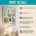 thumbnail image 2 of Retro Winter Village Poster Printable Whimsical Pastel Christmas Wall Art Snowy, Matte Canvas Stretched, Posters for Room Bedroom Living Room Bathroom Wall Decor, Posters & Art Prints, Gift., 2 of 7