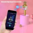 thumbnail image 4 of Micrófono inalámbrico de karaoke Bluetooth 4 en 1 con luces LED, micrófono portátil para niños, los mejores juguetes de regalo para niños, niñas, niños y adultos, 4 of 5