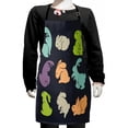 thumbnail image 1 of Bunny Kids Apron, Pastel Colored Rabbit in Different Positions on a Dark Background, Boys Girls Apron Bib with Adjustable Ties for Cooking Baking Painting, Multicolor, by Ambesonne, 1 of 2