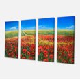 thumbnail image 2 of Paysage Acrylique avec Fleurs Rouges - Art Mural Floral Extra Grand, 2 of 3