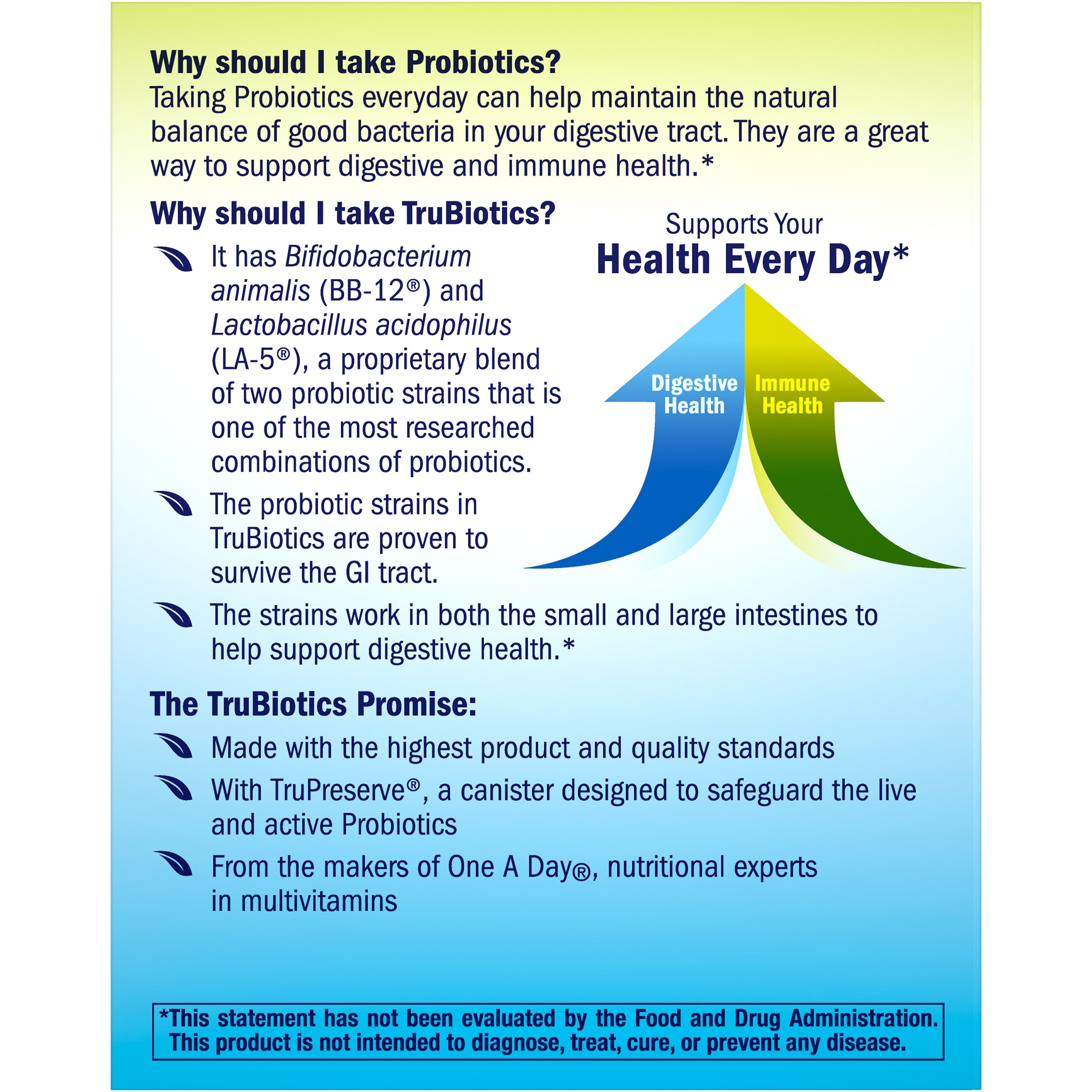 TruBiotics, Daily Probiotic Supplement for Digestive Health, 30 Count