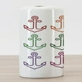 thumbnail image 3 of Anchor Ceramic Toothbrush Holder, Colorful Outline Anchors Sailing Cruise Travel Boat Ship Vessel Graphic Naval Theme, Decorative Versatile Countertop for Bathroom, 4.5" X 2.7", Multicolor, 3 of 4