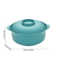 thumbnail image 3 of Unbreakable Cereal Bowls,Eco Wheat Straw Soup Bowls with Lid & Double Handles | Microwave & Dishwasher Safe | Dining Table Food Container for Kitchen & Camping,Mint Green, 3 of 7