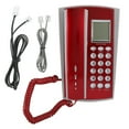 thumbnail image 2 of Simple Landline Phones, Nice Appearance Curved Design Caller ID Function Landline Phone  for Offices for Hotels Gray,Red, 2 of 7