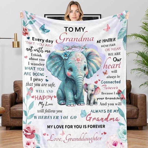 AUQ Grandma Blanket Gifts for Women, Grandma Gifts Grandmother Blanket Grandma Gifts