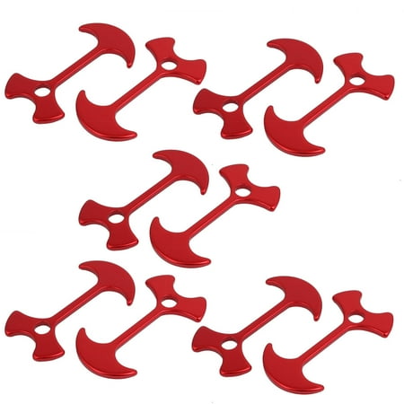 High Test Anchor Chain Unique Bargains 10pcs 67mm Length Aluminium Alloy Fishbone Stopper Anchor Tent Peg Red ()