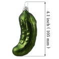 thumbnail image 2 of Glass German Pickle (dark green matte), 2 of 2