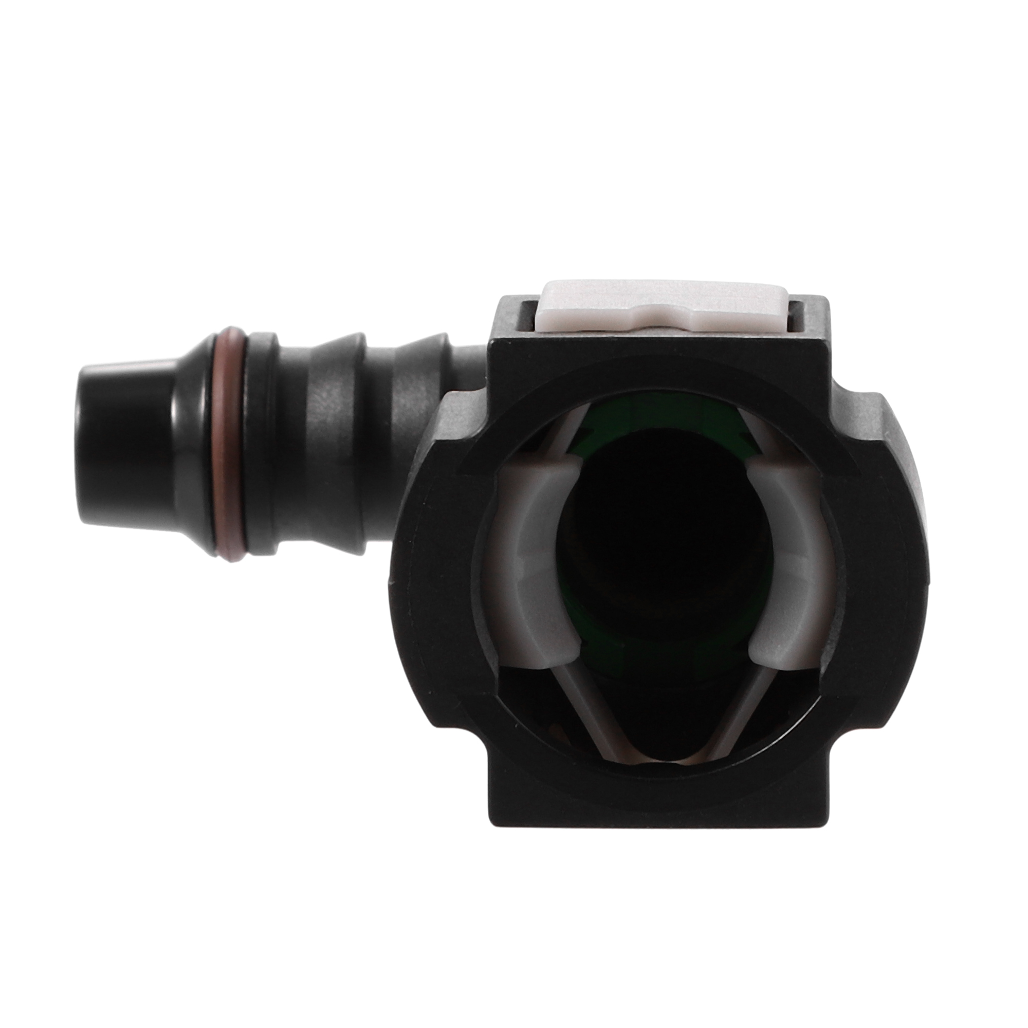Unique Bargains Car 3/8 Fuel Line Quick Connector Nylon Hose Pipe Quick Release 90 Degree