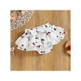 thumbnail image 6 of Seyurigaoka 3Pcs Baby Girls Summer Sets, Solid Color Romper + Fruit Print Skirt Hem Shorts + Headdress, 6 of 8