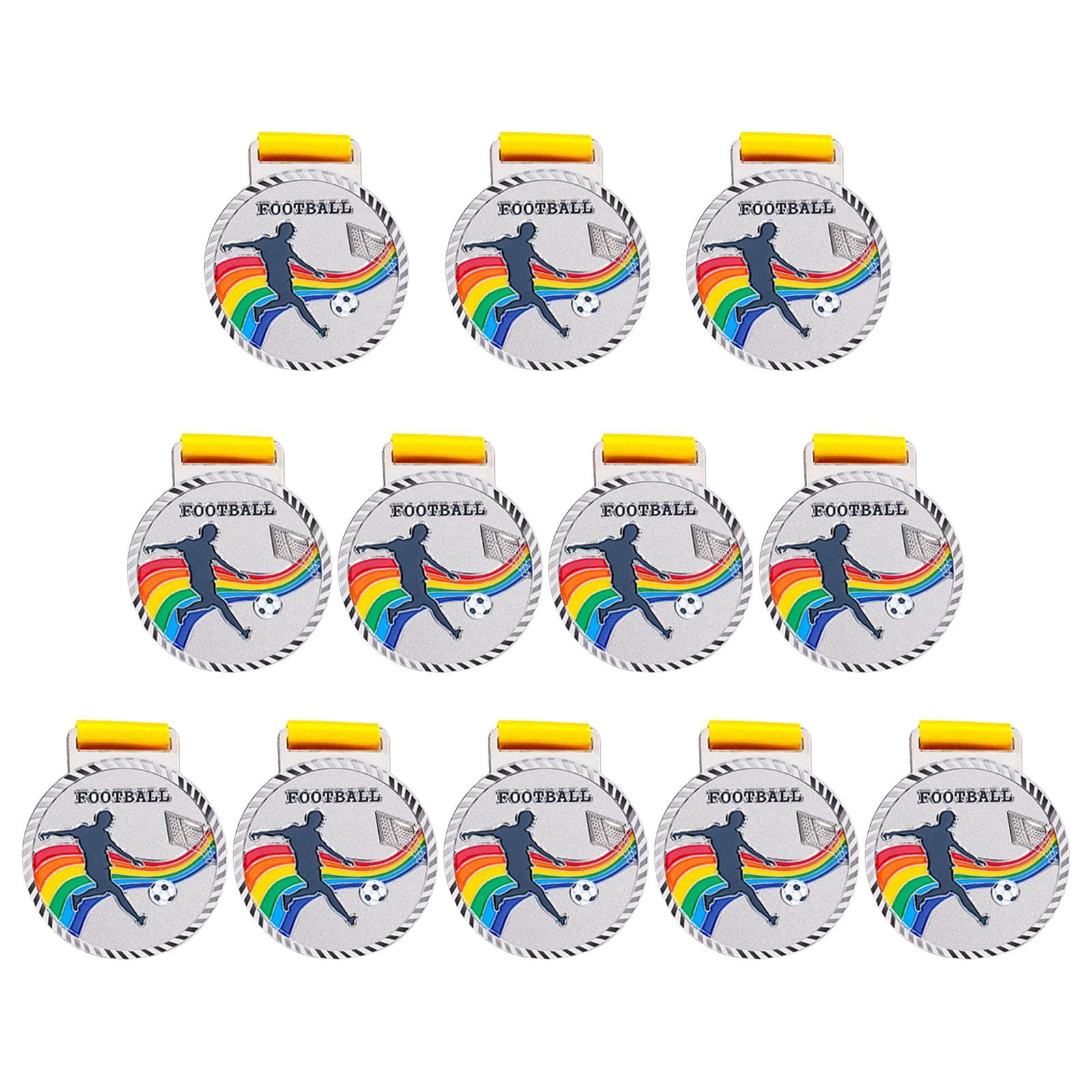 Abbraccia 12x Soccer Medals for Awards Party Favors Participation Awards Prizes Awards Winner Medals for Sports Day Match Spelling Bees medal