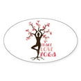 thumbnail image 1 of CafePress - PEACE LOVE YOGA Sticker - Sticker (Oval), 1 of 1