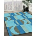 thumbnail image 3 of Ahgly Company Machine Washable Indoor Rectangle Transitional Glacial Blue Ice Blue Area Rugs, 4' x 6', 3 of 7